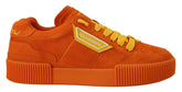 Dolce & Gabbana Orange Leather P.j. Tucker Sneakers Shoes -   -  Dolce & Gabbana.